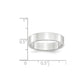 Solid 18K White Gold 5mm Light Weight Flat Men's/Women's Wedding Band Ring Size 6.5