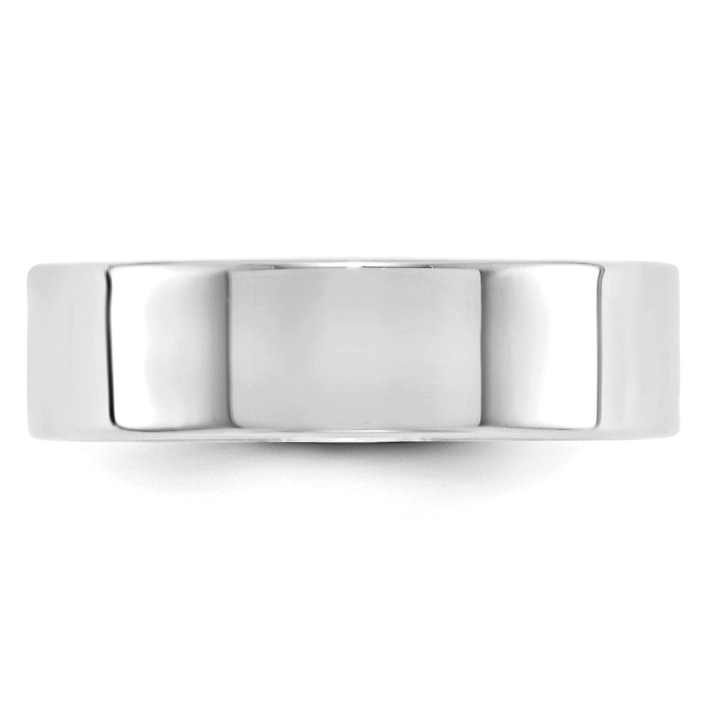 Solid 18K White Gold 6mm Light Weight Flat Men's/Women's Wedding Band Ring Size 9