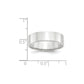 Solid 18K White Gold 6mm Light Weight Flat Men's/Women's Wedding Band Ring Size 13.5