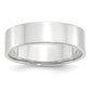 Solid 18K White Gold 6mm Light Weight Flat Men's/Women's Wedding Band Ring Size 8