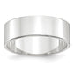 Solid 18K White Gold 7mm Light Weight Flat Men's/Women's Wedding Band Ring Size 6