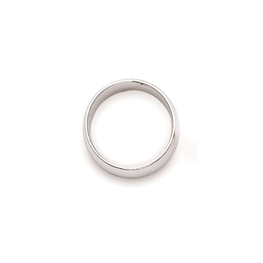 Solid 18K White Gold 2mm Half Round Men's/Women's Wedding Band Ring Size 13.5