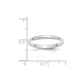 Solid 18K White Gold 2.5mm Half Round Men's/Women's Wedding Band Ring Size 4.5