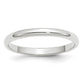 Solid 18K White Gold 2.5mm Half Round Men's/Women's Wedding Band Ring Size 13