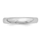 Solid 18K White Gold 3mm Half Round Men's/Women's Wedding Band Ring Size 13.5
