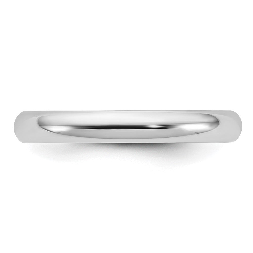 Solid 10K White Gold 3mm Half Round Men's/Women's Wedding Band Ring Size 12.5