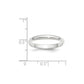 Solid 10K White Gold 3mm Half Round Men's/Women's Wedding Band Ring Size 12.5