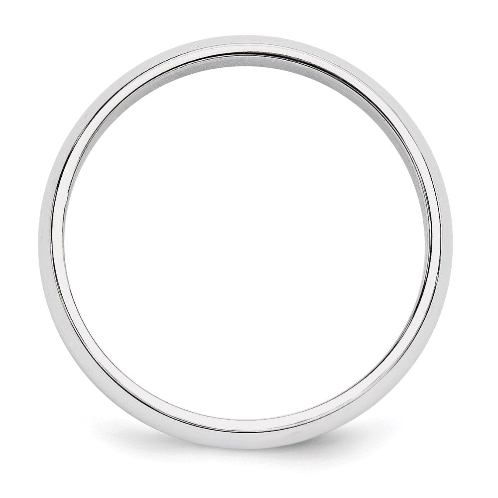 Solid 18K White Gold 5mm Half Round Men's/Women's Wedding Band Ring Size 13.5