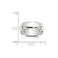 Solid 18K White Gold 7mm Half Round Men's/Women's Wedding Band Ring Size 14