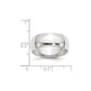 Solid 18K White Gold 8mm Half Round Men's/Women's Wedding Band Ring Size 12.5