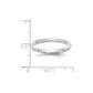 Solid 18K White Gold 2.5mm Half Round with Edge Men's/Women's Wedding Band Ring Size 12.5
