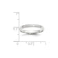 Solid 18K White Gold 3mm Half Round with Edge Men's/Women's Wedding Band Ring Size 5.5