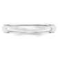 Solid 18K White Gold 4mm Half Round with Edge Men's/Women's Wedding Band Ring Size 9.5