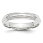 Solid 18K White Gold 4mm Half Round with Edge Men's/Women's Wedding Band Ring Size 10