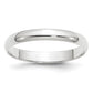 Solid 18K White Gold 3mm Light Weight Half Round Men's/Women's Wedding Band Ring Size 10