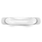 Solid 18K White Gold 4mm Light Weight Half Round Men's/Women's Wedding Band Ring Size 10