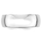 Solid 10K White Gold 7mm Light Weight Half Round Men's/Women's Wedding Band Ring Size 10