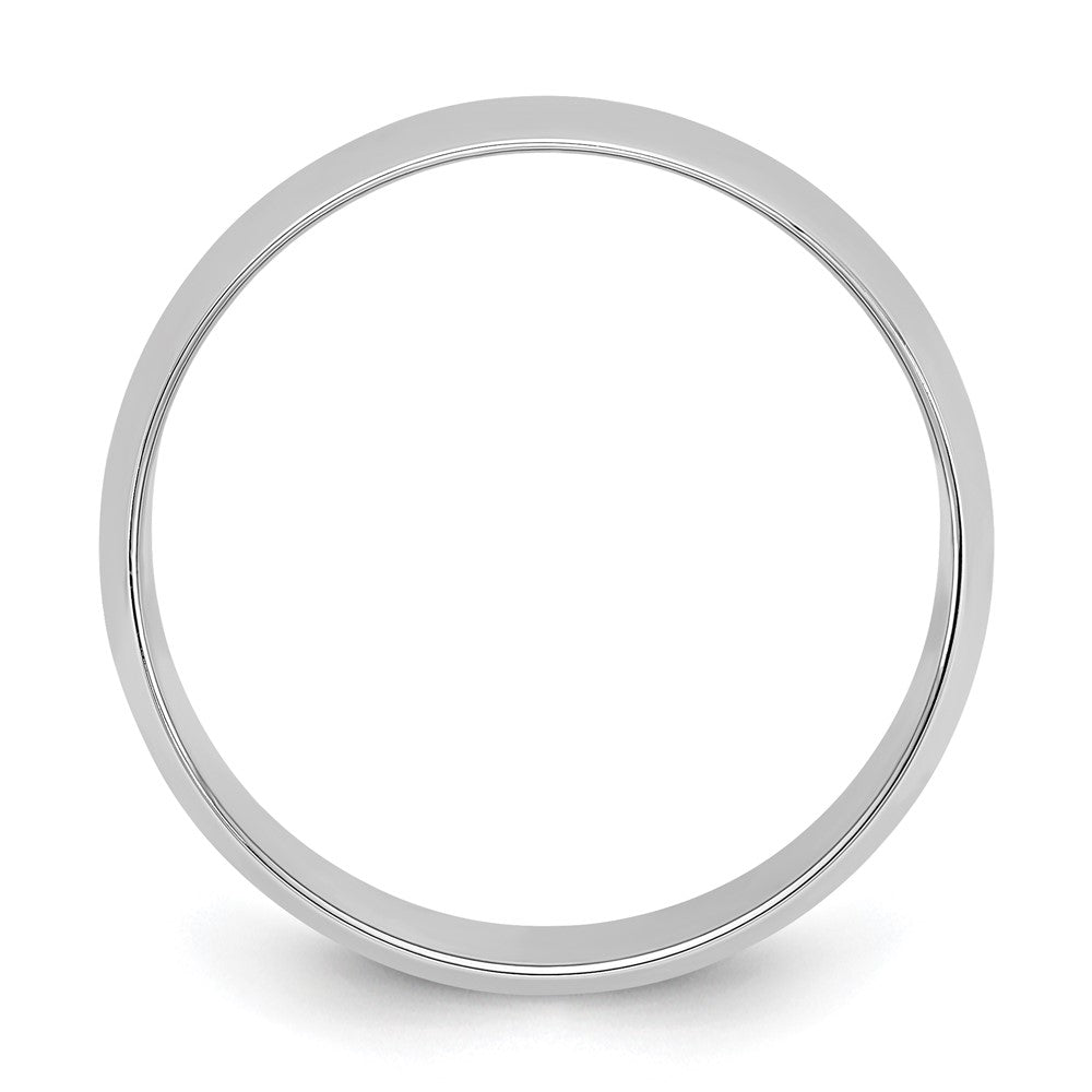 Solid 10K White Gold 8mm Light Weight Half Round Men's/Women's Wedding Band Ring Size 10