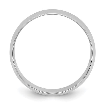 Solid 10K White Gold 8mm Light Weight Half Round Men's/Women's Wedding Band Ring Size 10