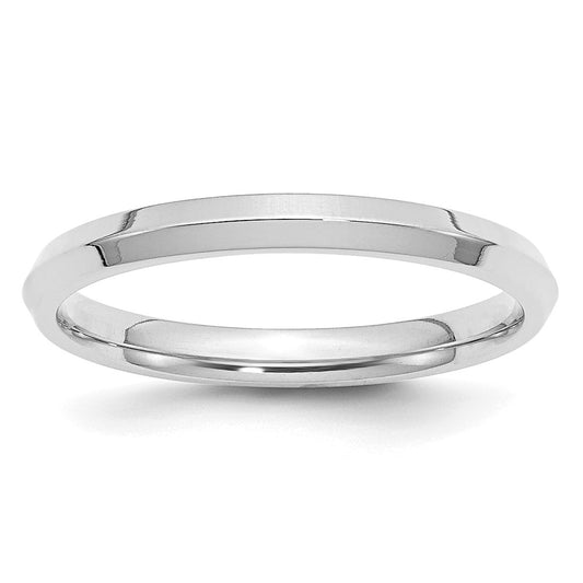 Solid 14K White Gold 2.5mm Knife Edge Comfort Fit Men's/Women's Wedding Band Ring Size 5