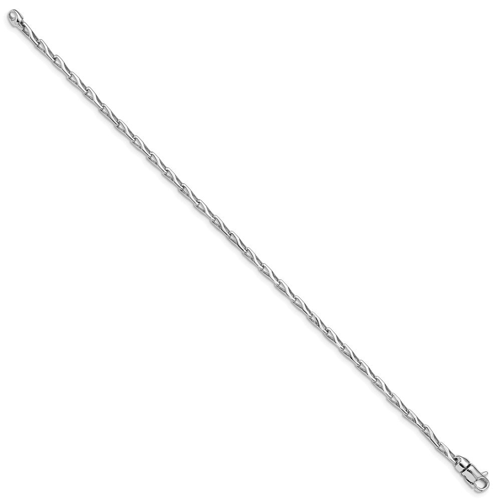 Solid 14K Yellow Gold 7.25 inch 2.75mm Hand Polished Fancy Link with Lobster Clasp Bracelet