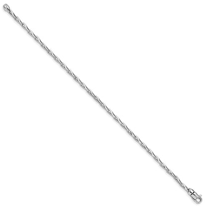 Solid 14K Yellow Gold 7.25 inch 2.75mm Hand Polished Fancy Link with Lobster Clasp Bracelet