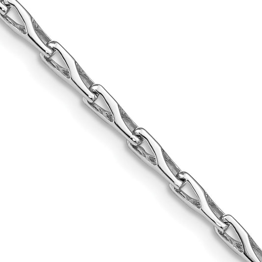 Solid 14K Yellow Gold 8.25 inch 2.75mm Hand Polished Fancy Link with Lobster Clasp Bracelet
