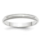 Solid 18K White Gold 3mm Milgrain Half Round Men's/Women's Wedding Band Ring Size 13