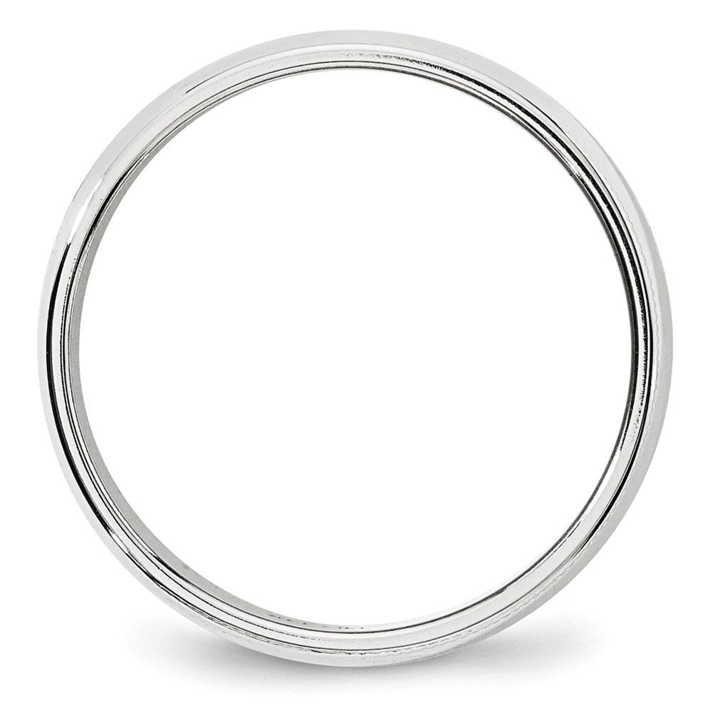 Solid 18K White Gold 6mm Milgrain Half Round Men's/Women's Wedding Band Ring Size 14
