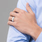 Solid 10K White Gold 8mm Milgrain Half Round Men's/Women's Wedding Band Ring Size 8