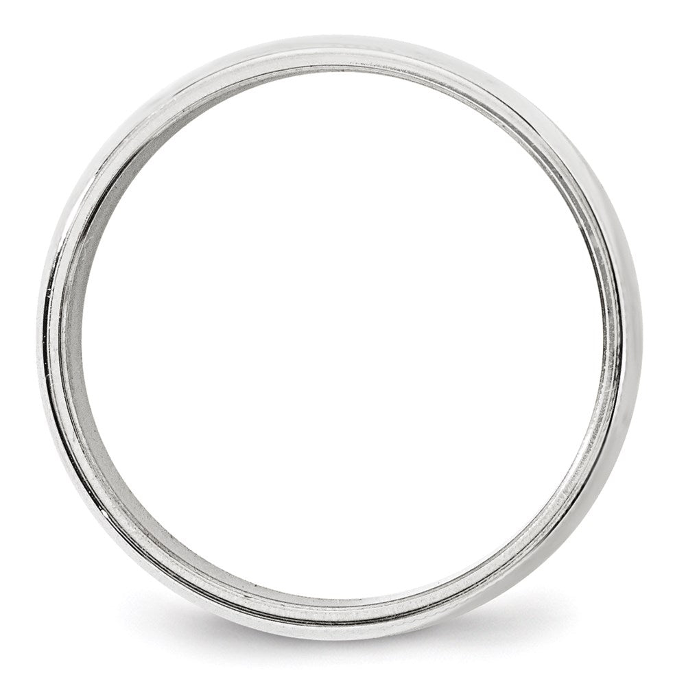 Solid 18K White Gold 8mm Milgrain Half Round Men's/Women's Wedding Band Ring Size 5.5