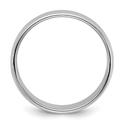 Solid 10K White Gold 8mm Milgrain Half Round Men's/Women's Wedding Band Ring Size 8
