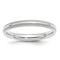 Solid 18K White Gold 3mm Milgrain Comfort Fit Men's/Women's Wedding Band Ring Size 12