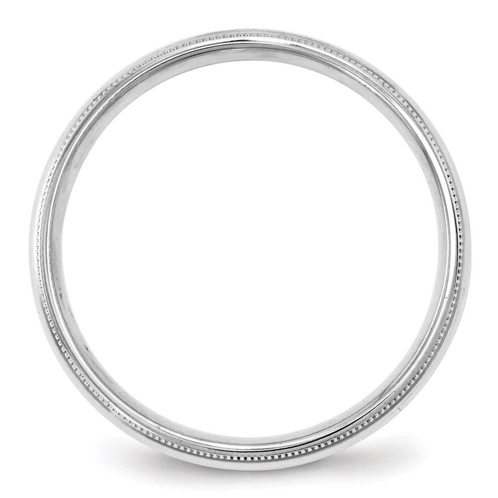 Solid 18K White Gold 4mm Milgrain Comfort Fit Men's/Women's Wedding Band Ring Size 13