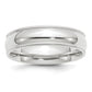 Solid 18K White Gold 6mm Milgrain Comfort Fit Men's/Women's Wedding Band Ring Size 7.5