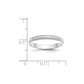 Solid 18K White Gold 3mm Light Weight Milgrain Half Round Men's/Women's Wedding Band Ring Size 4