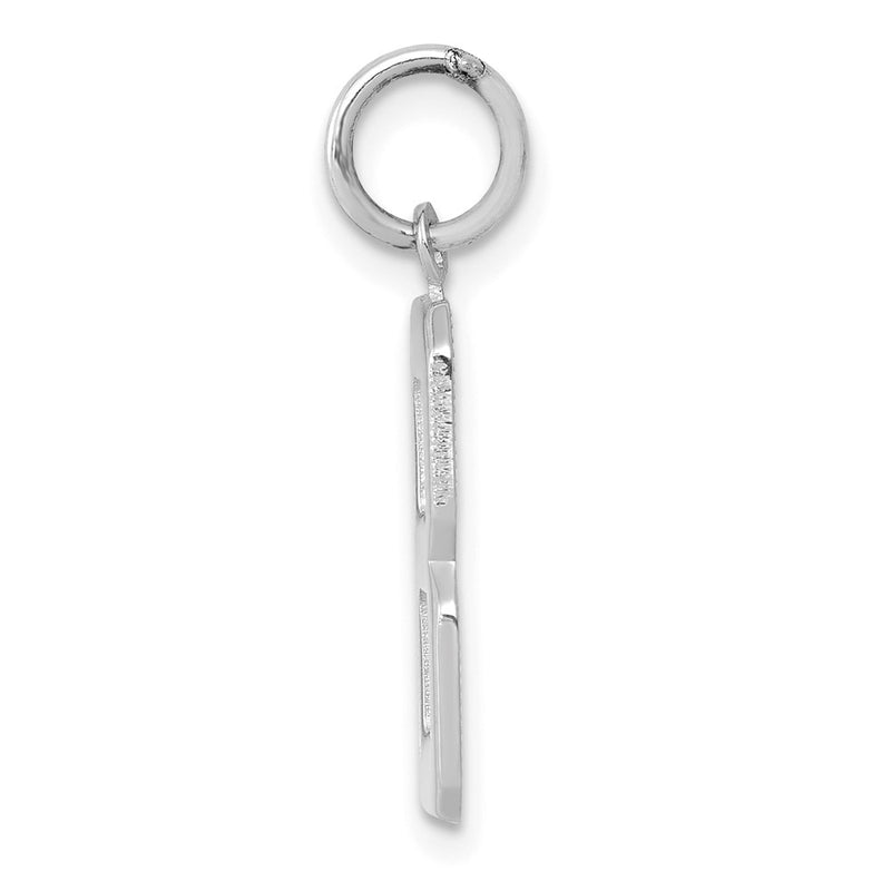 14k White Goldw Medium Polished Number 8 Charm
