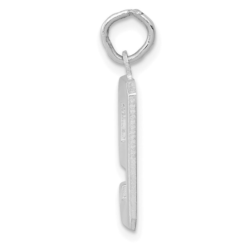 14k White Goldw Medium Polished Number 9 Charm