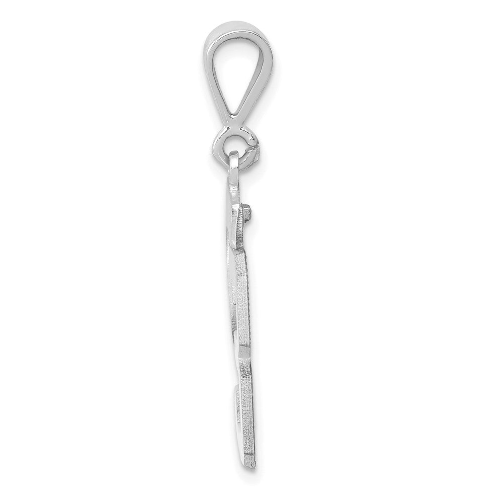 14k White Goldw Medium Polished Number 23 Charm