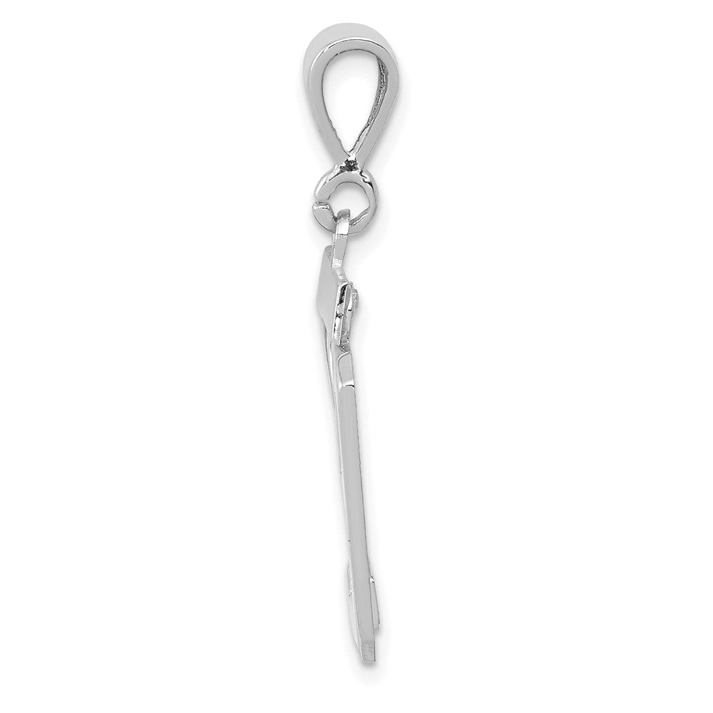 14k White Goldw Medium Polished Number 29 Charm