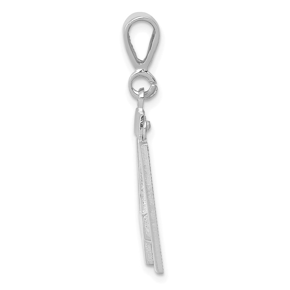 14k White Goldw Medium Polished Number 41 Charm