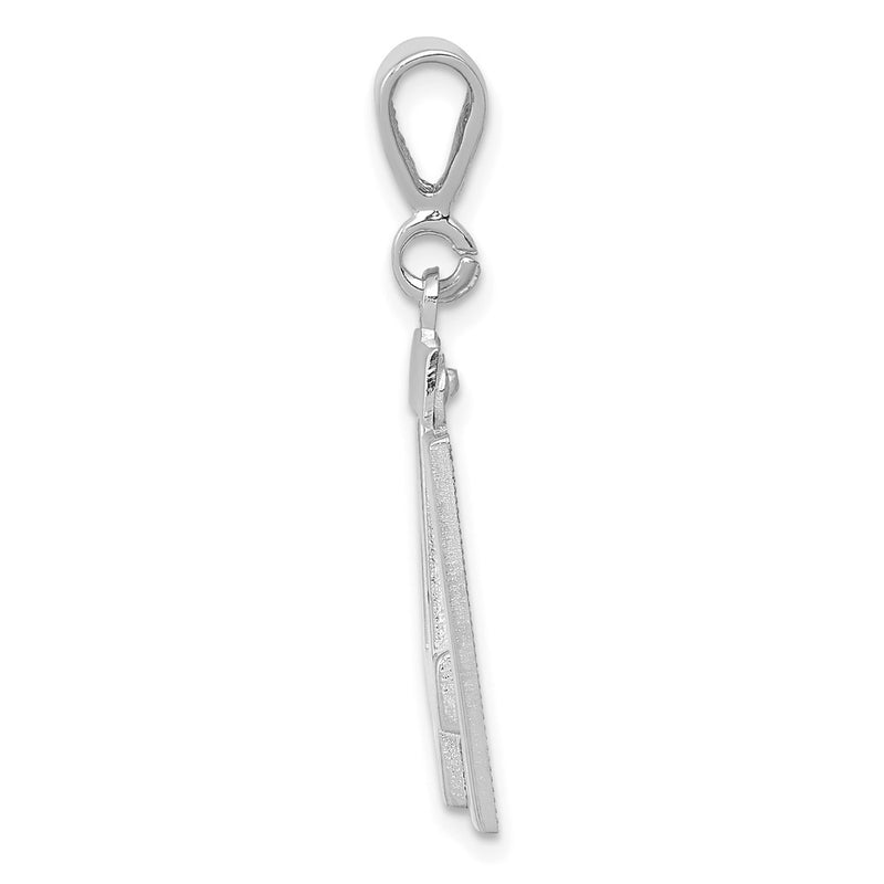 14k White Goldw Medium Polished Number 41 Charm