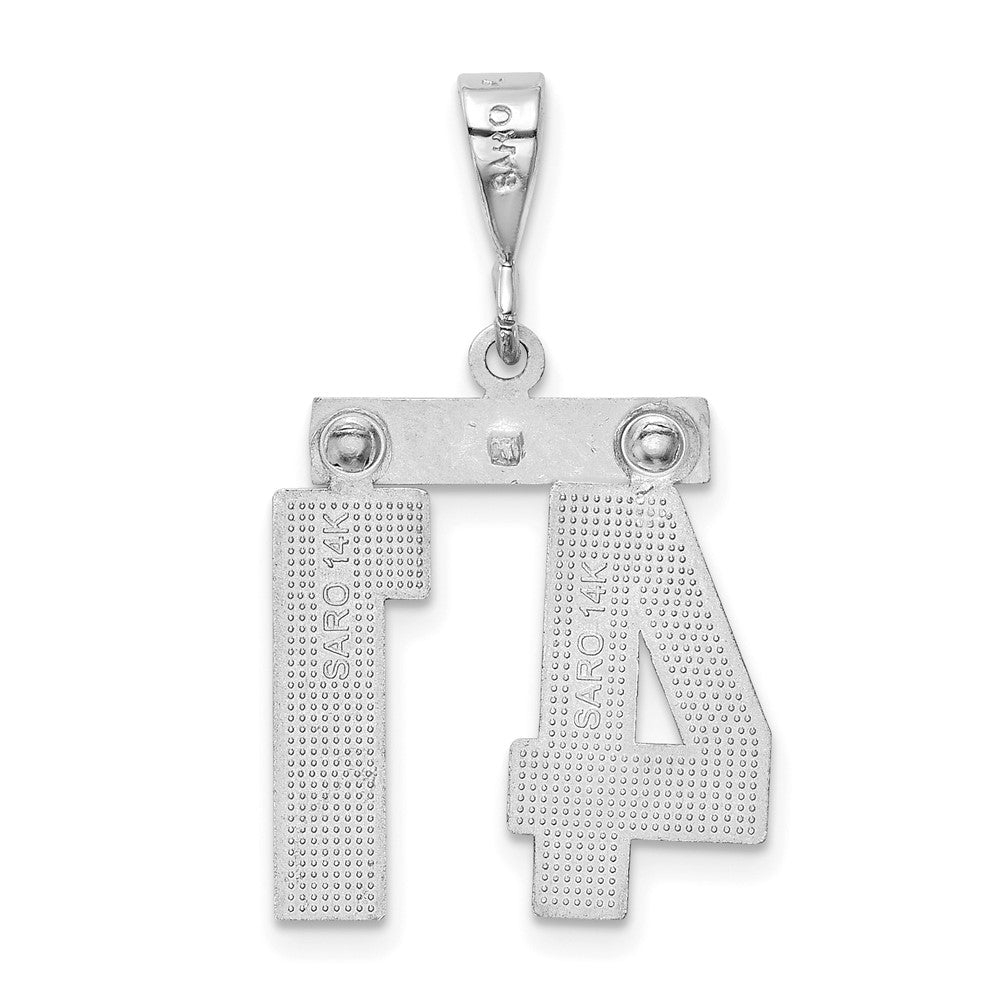 14k White Goldw Medium Polished Number 41 Charm