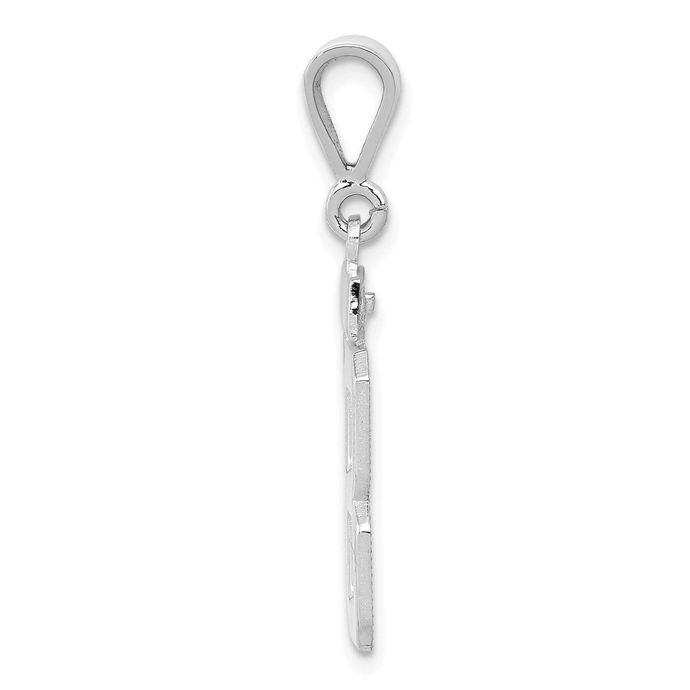 14k White Goldw Medium Polished Number 88 Charm