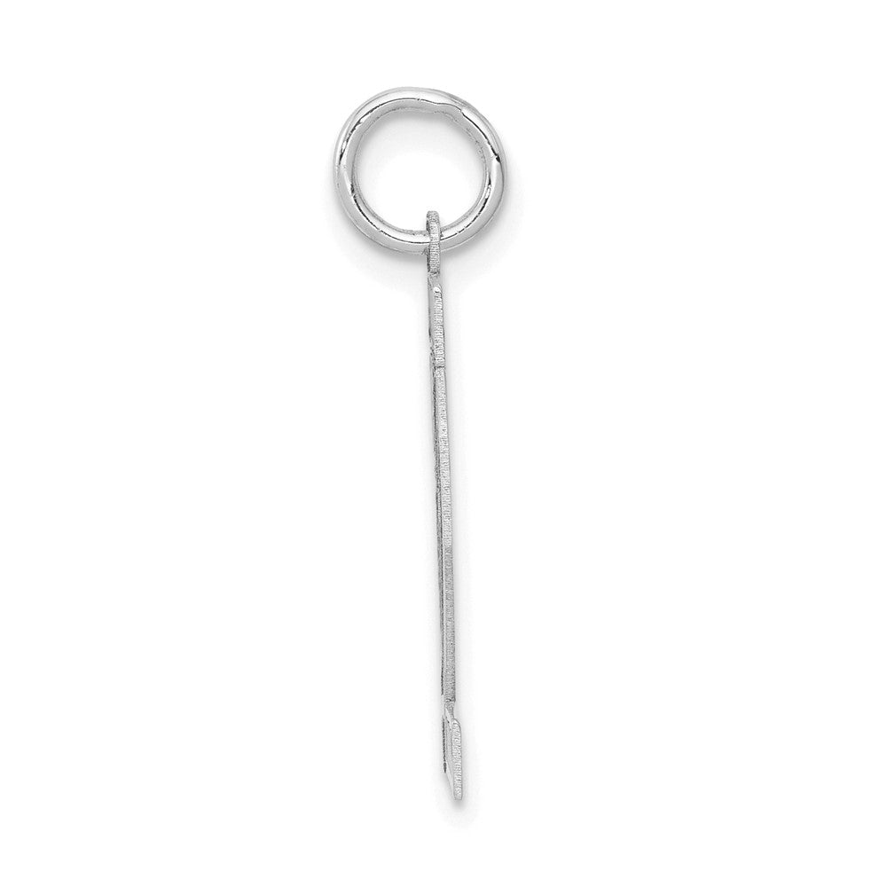 14k White Goldw Medium Satin Number 22 Charm