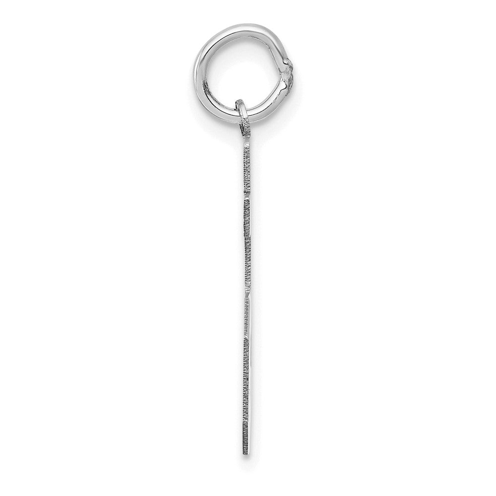 14k White Goldw Medium Satin Number 85 Charm