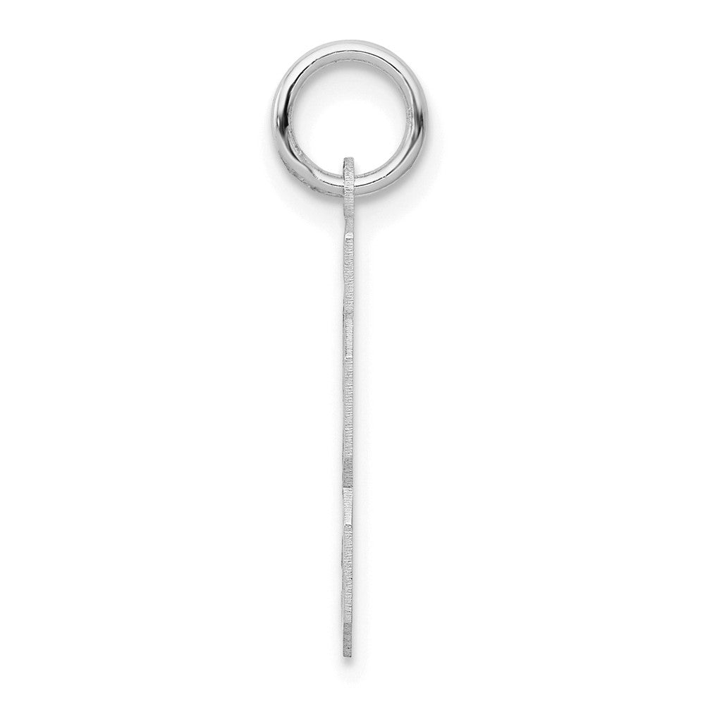 14k White Goldw Small Satin Number 23 Charm
