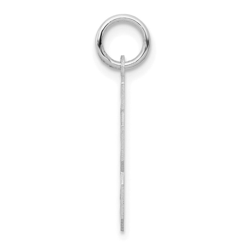 14k White Goldw Small Satin Number 23 Charm