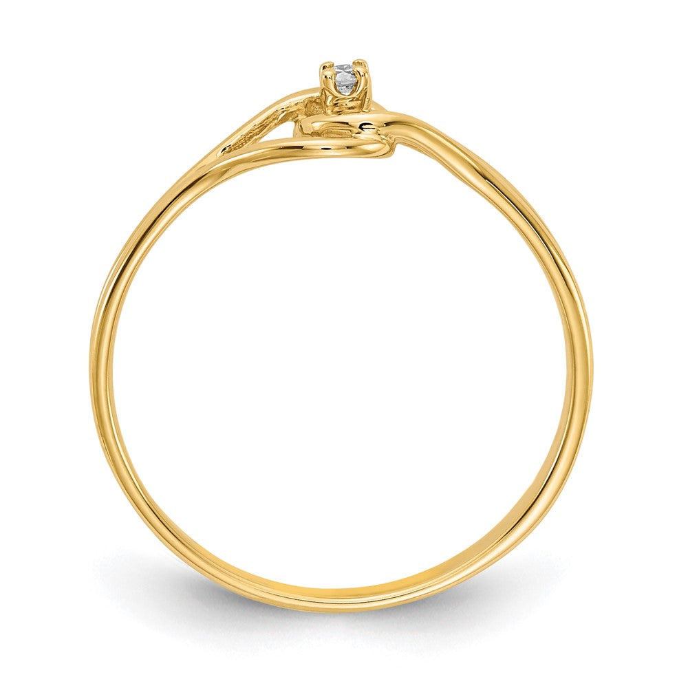 14K Yellow Gold AAA Real Diamond ring