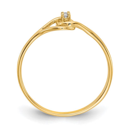 14K Yellow Gold AAA Real Diamond ring